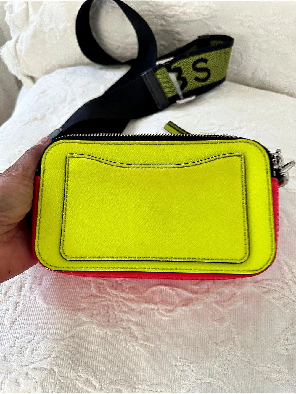 Marc Jacobs The Snapshot Camera Bag Green & Pink Like New - Picture 2 of 4